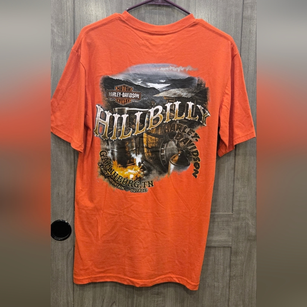 Orange Harley Davidson Gatlinburg TN Great Smoky Mountains Tee